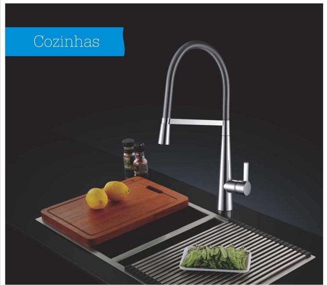 Inóx Lava loiça monocomando com chuveiro e bicha certificada