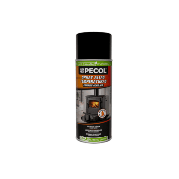 Spray Tinta Altas Temperaturas Preto PECOL