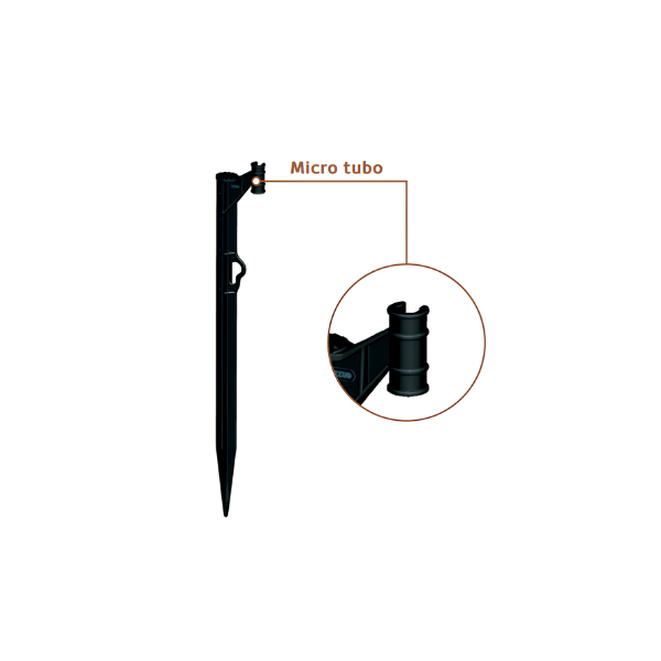 Estaca fixação micro tubo 320 mm - S