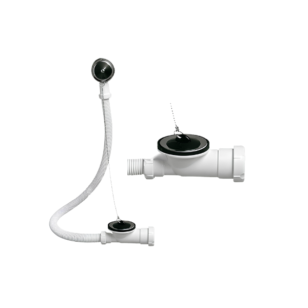 Válvula Banheira 1 ½" x 40 c/ Saída horizontal; orientável com porca Ø 40 Jimten