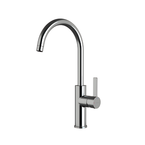 Torneira monocomando de cozinha 330mm 5l/min Alpina Redonda Aberta Fria