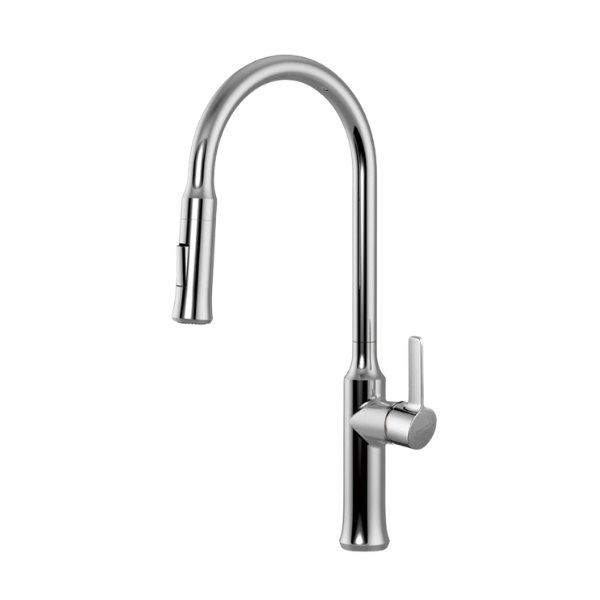 Torneira de cozinha monocomando 235mm 2 funções de chef 1 removível