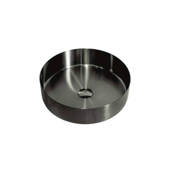 Lavatório de Pousar Redondo com Válvula VITTA Gun Metal