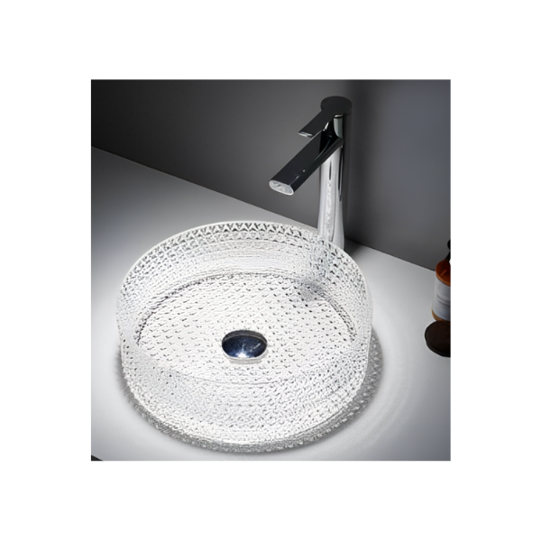 Mumbai lavatório Pousar vidro transparente