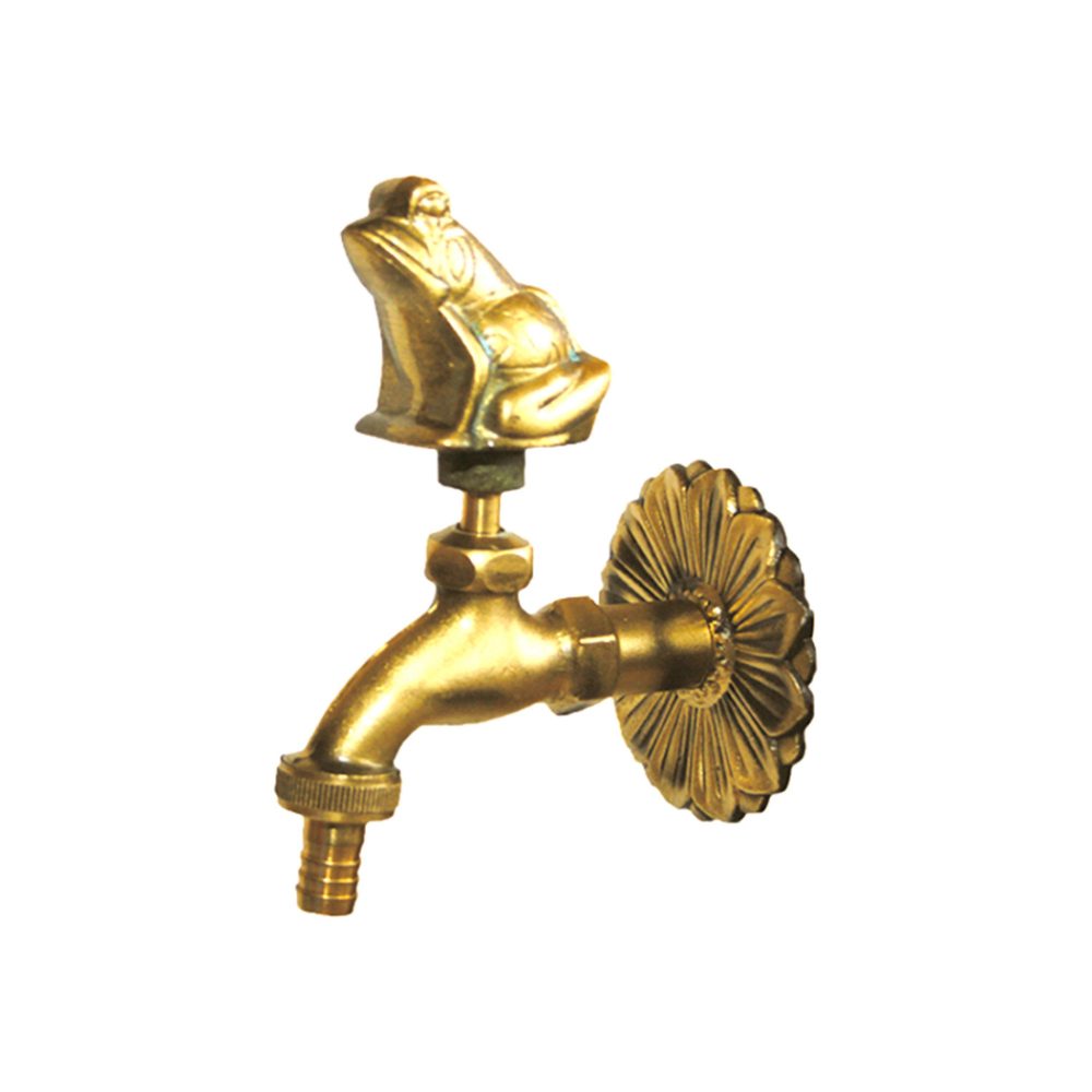Torneira Decorativa Rã c/ Junção Latão 1/2x3/4