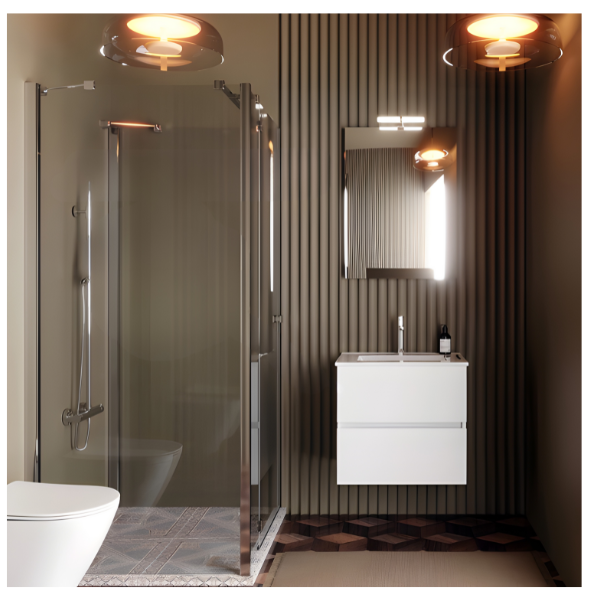 SIENA Móvel  BRANCO suspenso 2 gavetas  (M+Lav.)