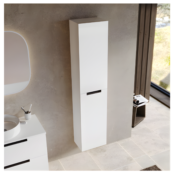 Coluna LOFTY Suspensa 35 cm Branco c/ puxador Preto