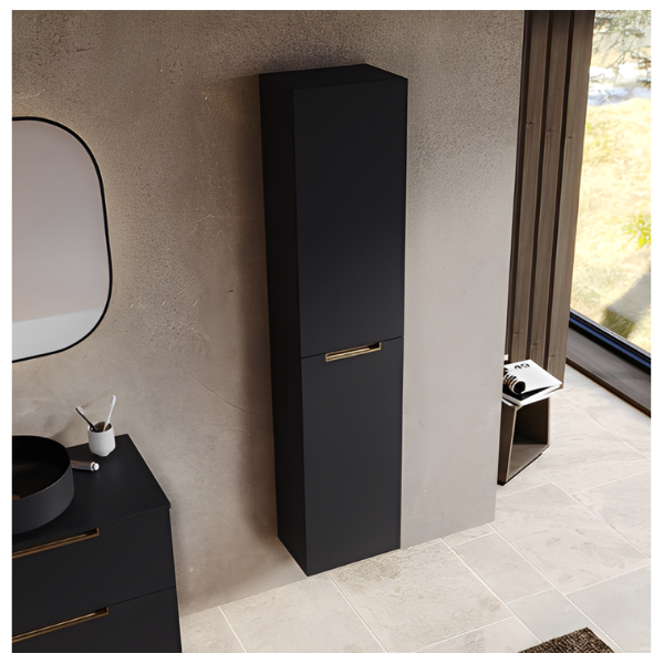 Coluna LOFTY Suspensa 35 cm Negro Mate c/ puxador Gold