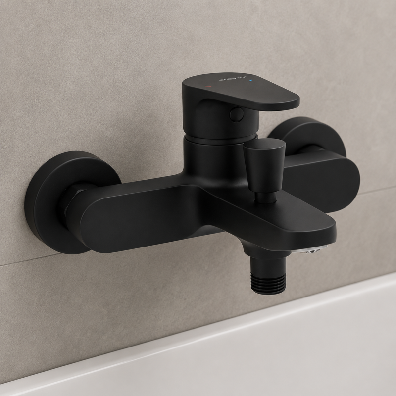 Torneira monocomando para banheira Rocket 8l/min Matt Black